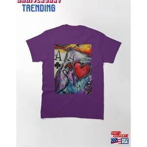 Vibrant Explosion Of Playing Cards Aces Classic Tshirt